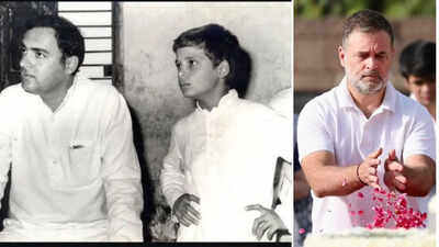 'Papa, I will fully shoulder...':  Rahul Gandhi remembers father Rajiv Gandhi with emotional note, childhood photo