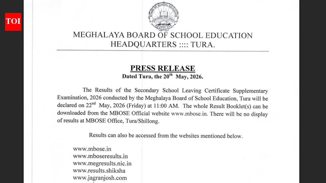 MBOSE SSLC Supplementary result 2026 to be declared tomorrow at 11 AM: Check complete details here