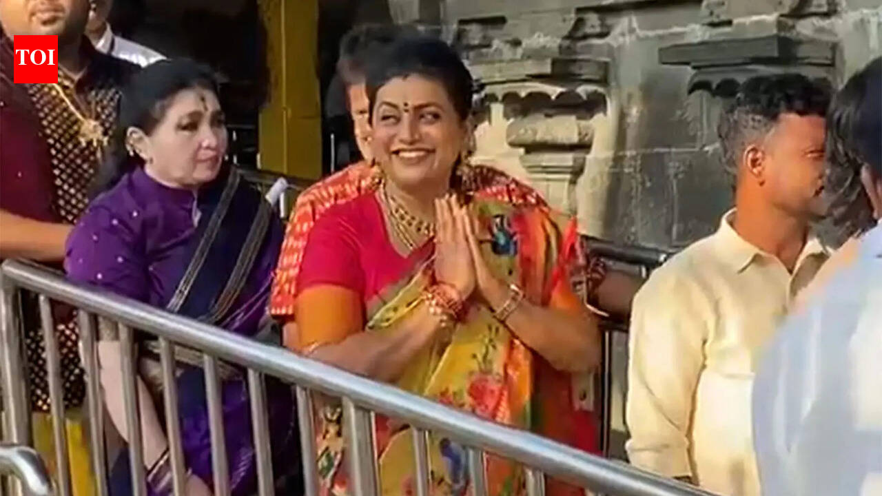 Roja Selvamani visits Tirumala Venkateswara Temple to offer prayers to Lord Balaji