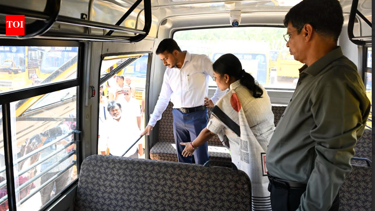 Coimbatore district collector inspects safety features of 1,213 school buses