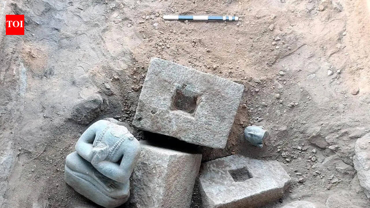 Rare Alvar idol remains unearthed at Hampi excavation