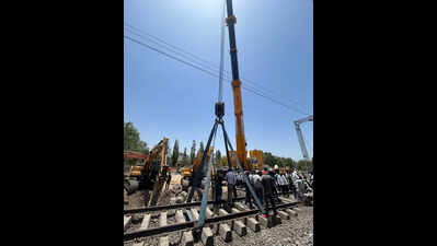 RCC twin box bridge at Aliyavada station completed in with 7-hour block