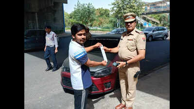 Car with black film, ₹1-lakh unpaid challans impounded in Gurgaon