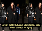 Aishwarya Rai silences Cannes absence rumours in a head-to-toe black airport look, fans call it her comeback era