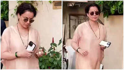 Kangana Ranaut steps out wearing mangalsutra and green bangles; fans ask, ‘Is she married?’