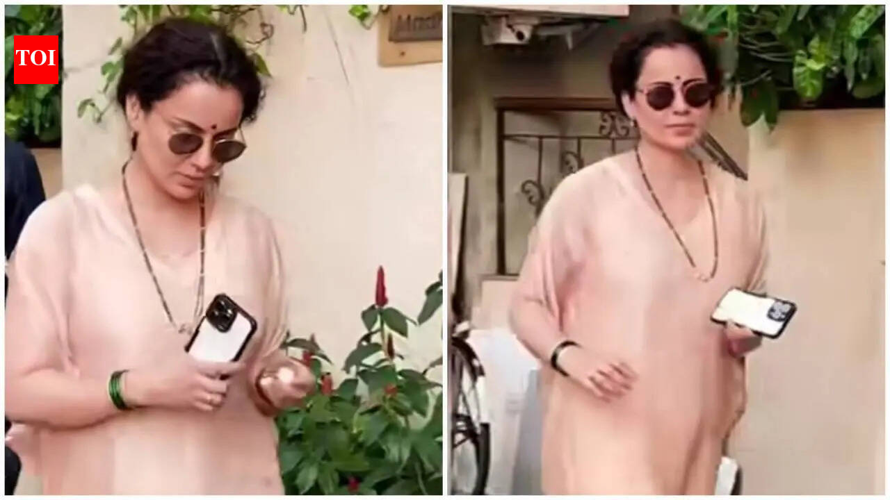 Kangana Ranaut steps out wearing mangalsutra and green bangles; fans ask, ‘Is she married?’