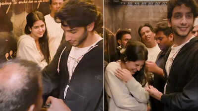Vedang Raina and Naomika Saran spotted on movie date; co-stars struggle to keep a straight face - WATCH