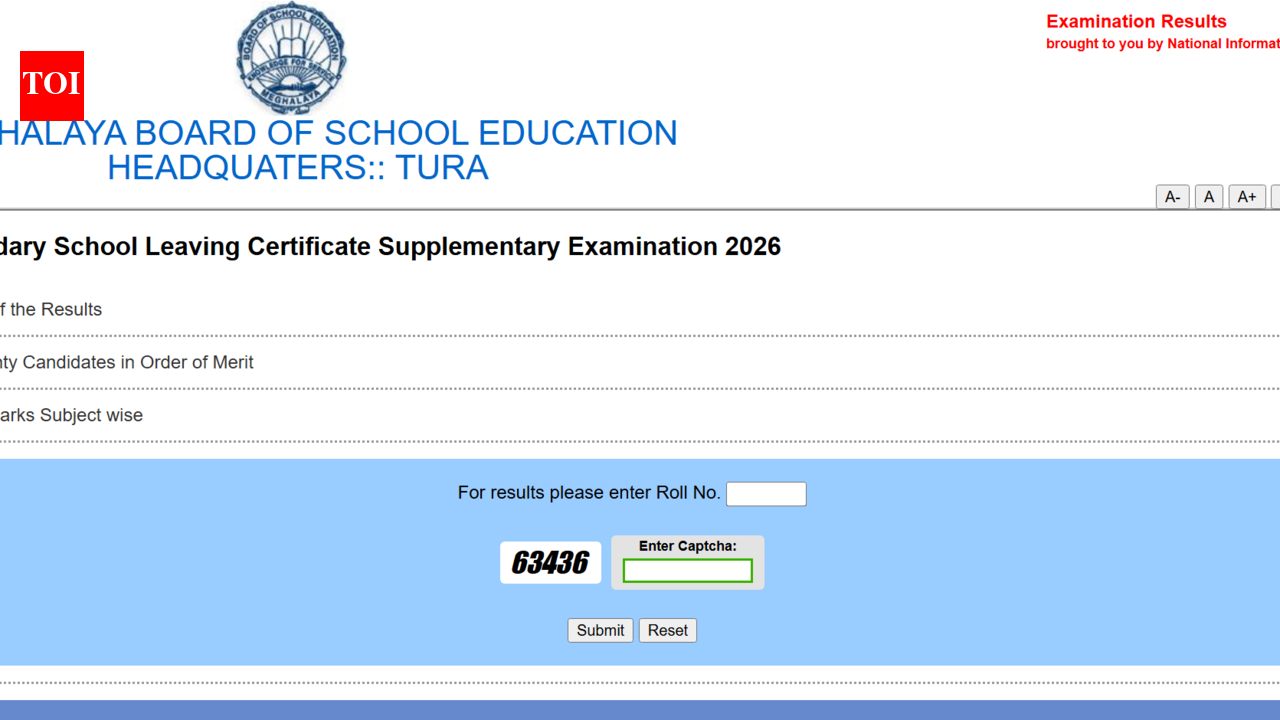 MBOSE Meghalaya SSLC supplementary result 2026 released at megresults.nic.in: Direct link to download Class 10 marksheets here