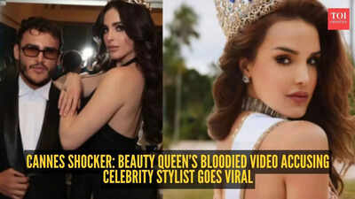 Venezuelan model, beauty queen Andrea del Val accuses celebrity stylist of assault in disturbing Cannes hotel video