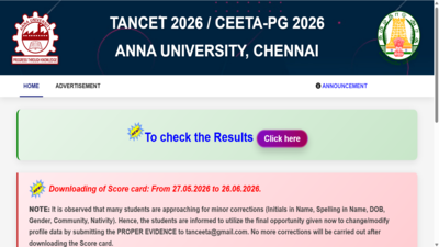 TANCET result 2026 released at tancet.annauniv.edu, scorecards to be released on this date: Check direct link here