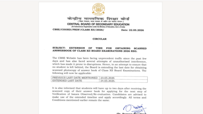 CBSE extends deadline to obtain scanned copies of Class 12 answer books amid website disruptions