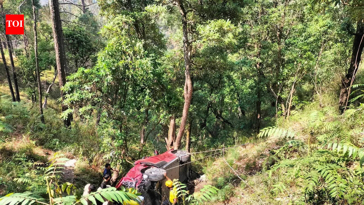 Family of 4, driver on way to Kainchi dham killed after car falls into gorge