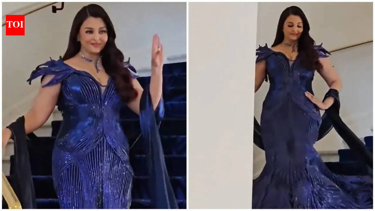 Aishwarya Rai Bachchan’s first Cannes 2026 look breaks the internet; actress dazzles in shimmering sapphire-blue gown
