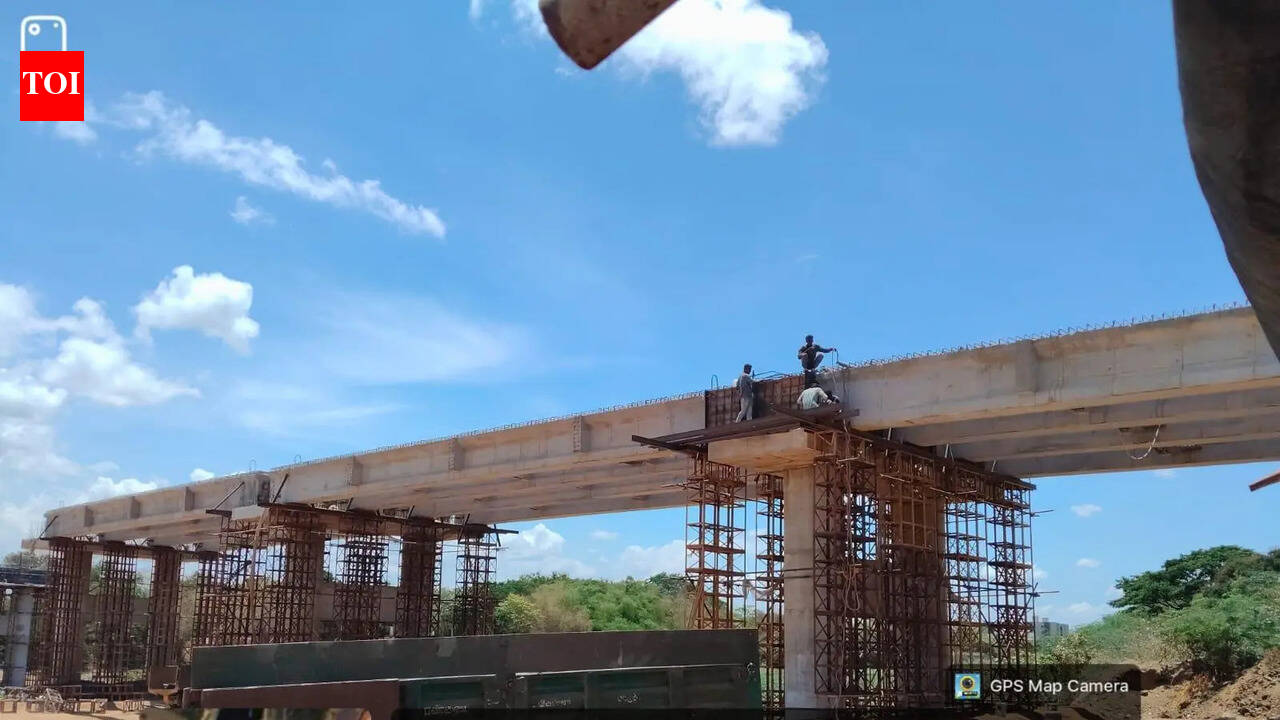 Chennai Officers Training Academy bridge spanning Adyar River nears completion