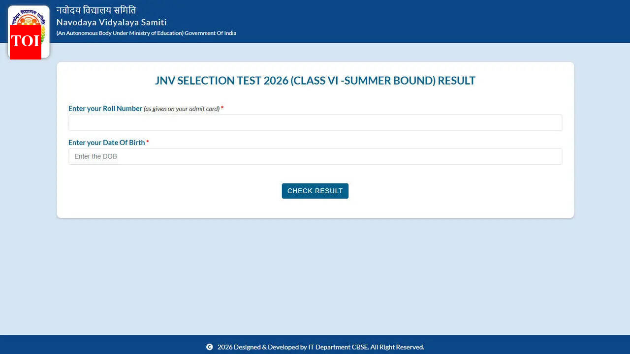 JNVST Class 6 Phase 2 results declared at navodaya.gov.in; check direct link here