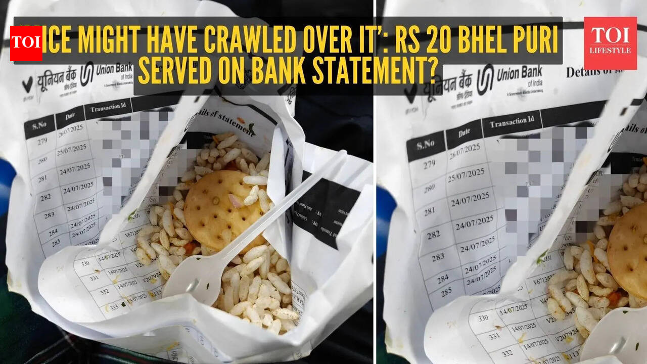 ‘Mice might have crawled over it’: Rs 20 bhel puri served on bank statement? Viral post leaves internet disgusted over privacy and hygiene nightmare