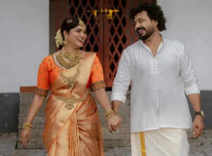 Jishin And Ameya Marry: Malayalam TV co-stars wed at Guruvayur Temple; fans flood social media