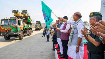 Rajnath Singh inaugurates defence manufacturing complex in Shirdi, flags off first 300km rocket launcher systems