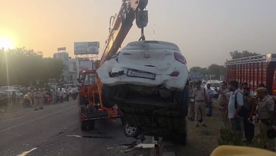 Sleeper Bus Rams Into Vehicles Halted for CM Convoy in Jaipur, Six Injured