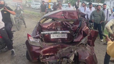 Sleeper Bus Rams Into Vehicles Halted for CM Convoy in Jaipur, Six Injured