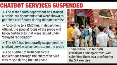 KMC birth certs issued during SIR faces new govt scrutiny