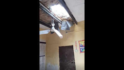 Wall collapses on school roof after storm, 4 UKG students injured