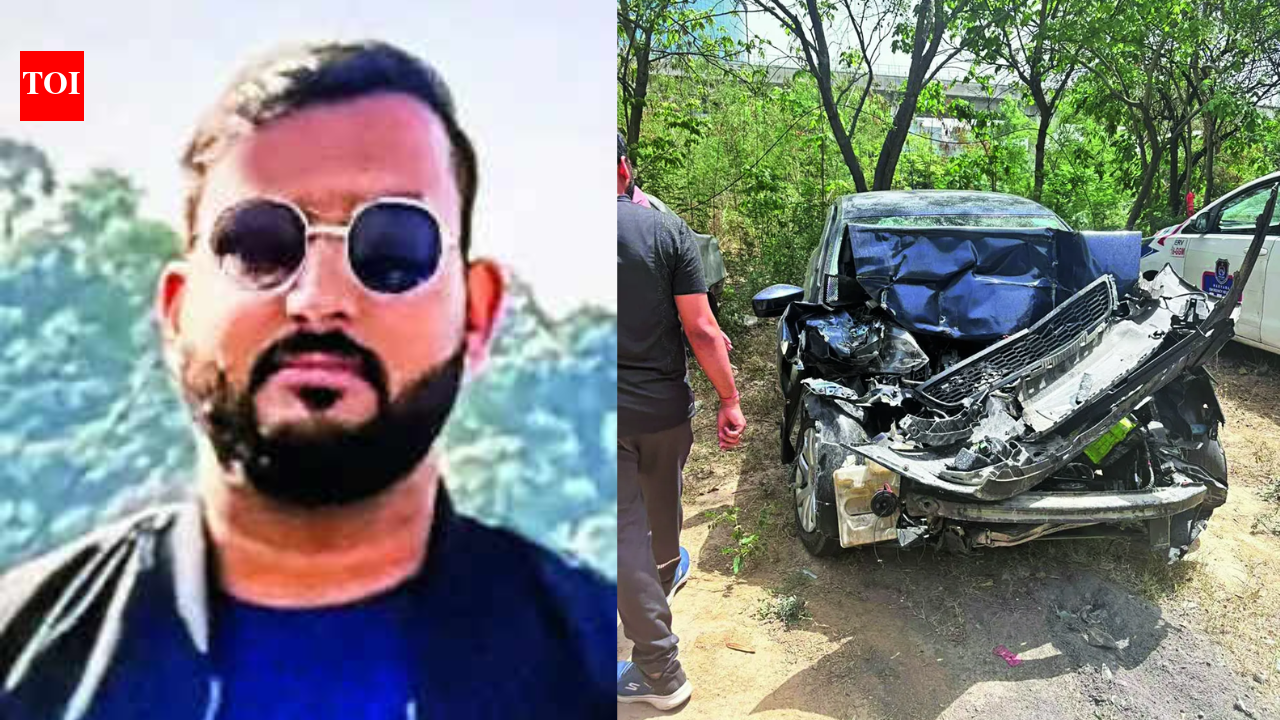 Techie dies after car rams crane parked without signs in Gurgaon