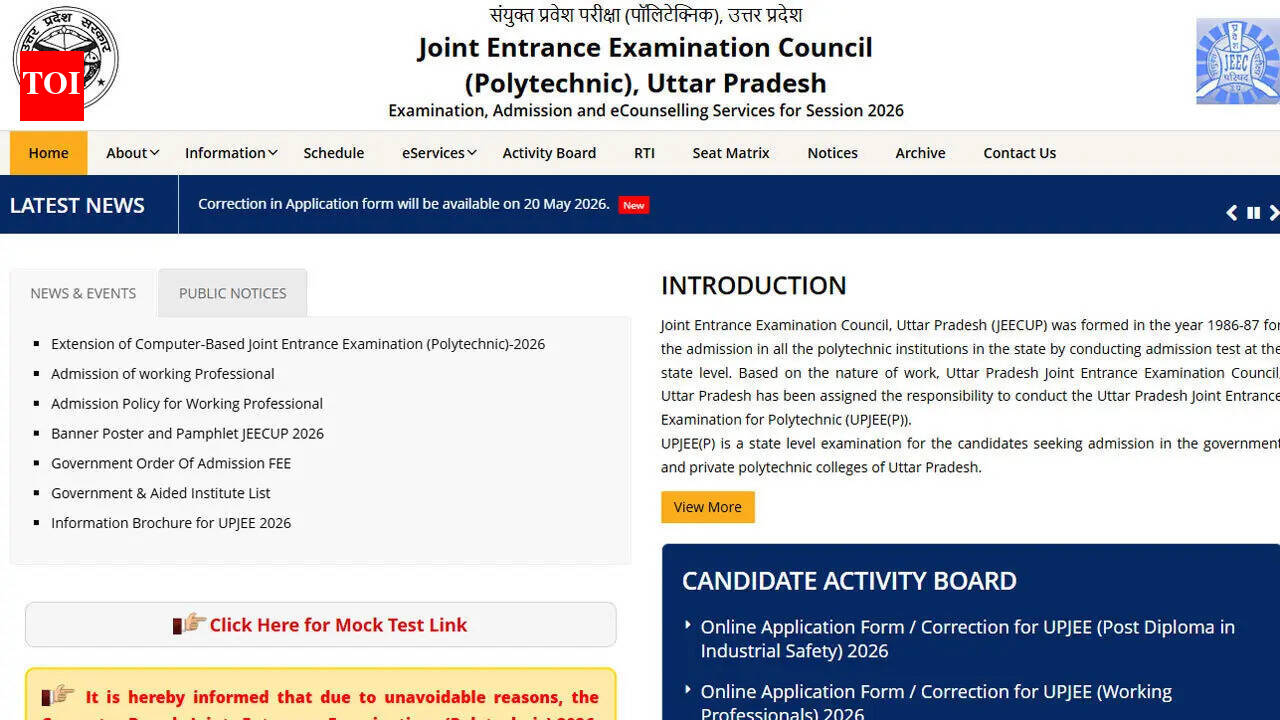 JEECUP 2026 admit card: When and where to download UPJEE Polytechnic hall ticket