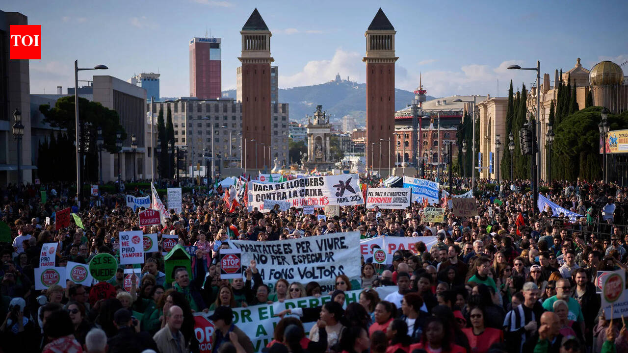 Thousands in Spain protest against rising rents and home prices