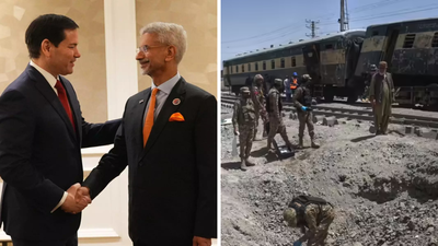 Evening news wrap: Jaishankar, Rubio discuss rascism, defence & visa; 24 Pak personnel killed in train blast & more