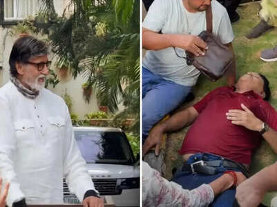 Big B&rsquo;s Sunday darshan outside Jalsa turns chaotic after fan faints