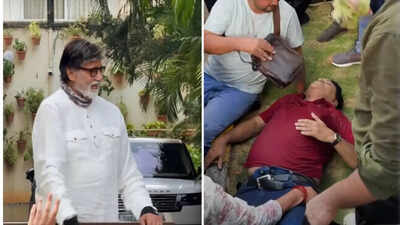Amitabh Bachchan’s Sunday darshan outside Jalsa turns chaotic after fan faints and collapses during weekly meet-and-greet
