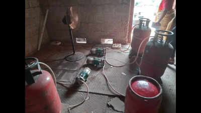 261 cylinders seized from Attingal godown for alleged black-market cooking gas refilling