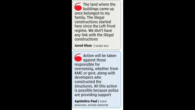 Payloaders strike bldgs linked to TMC councillor, Sona Pappu