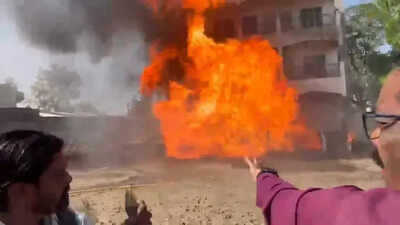 Oil Drums Explode After Fire, 4 Firemen Injured Battling Flames