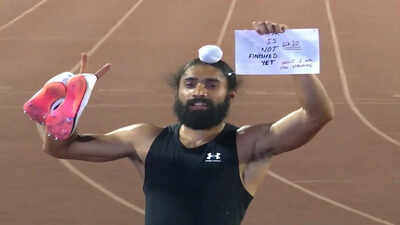 ‘Fastest man in India wears whites’: Navy salutes petty officer Gurindervir who broke national 100m record