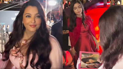 Aaradhya Bachchan's sweet reaction to mom Aishwarya Rai Bachchan's moment with fan at Cannes goes viral - WATCH