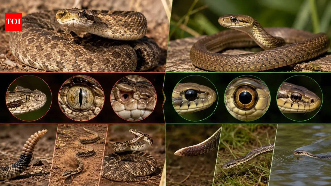 Venomous vs non-venomous snakes: The surprising clues hidden in their eyes, tails and movement