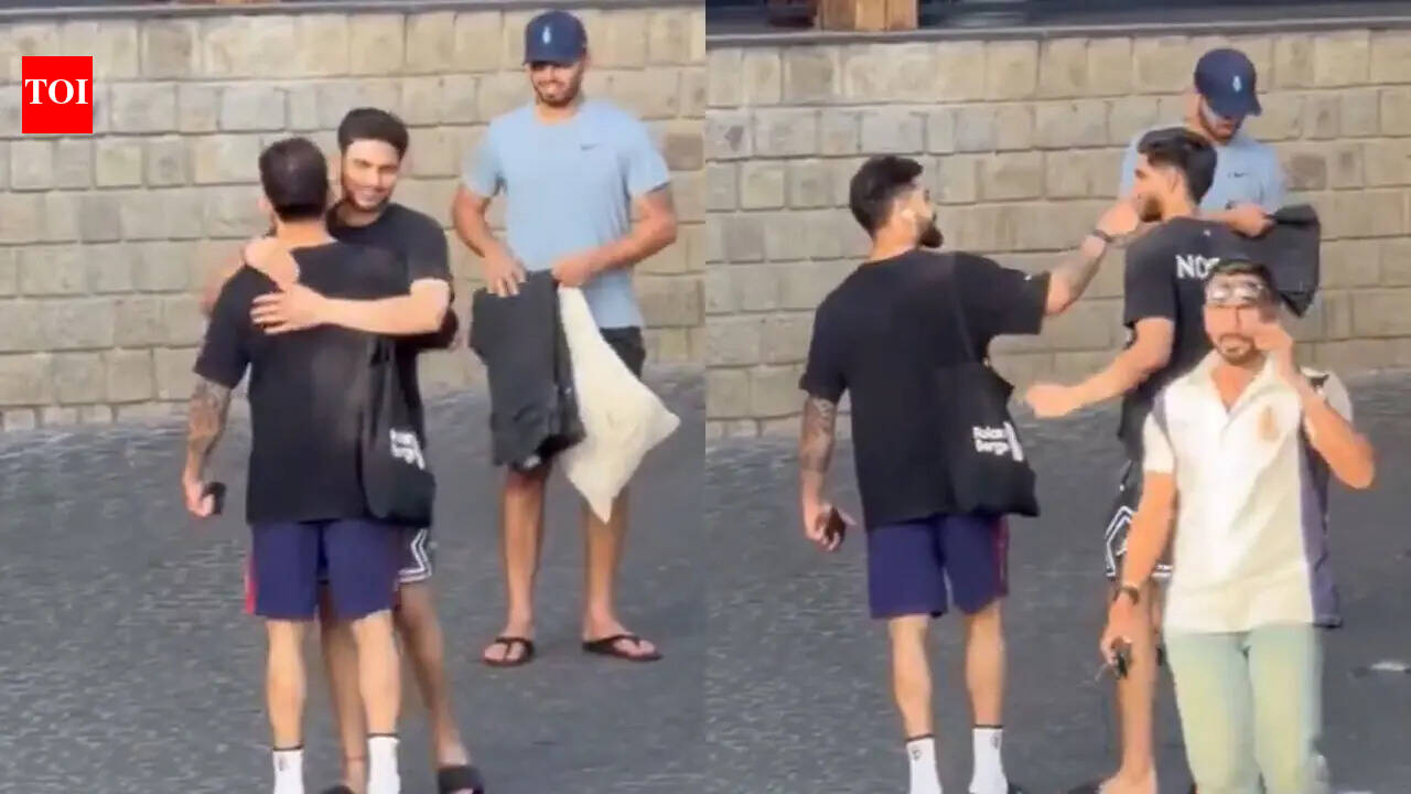Watch: Kohli’s playful beard gesture to Gill goes viral before Qualifier 1