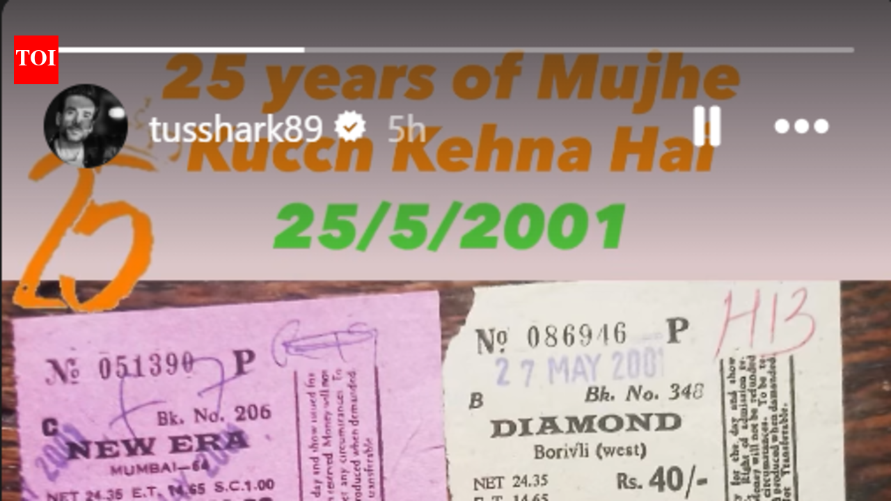 Tusshar Kapoor shares 25-year-old tickets of 'Mujhe Kucch Kehna Hai' as the 2001 film celebrates its silver jubilee