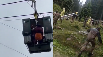 Hundreds of tourists stranded mid-air after technical snag hits cable car in Gulmarg