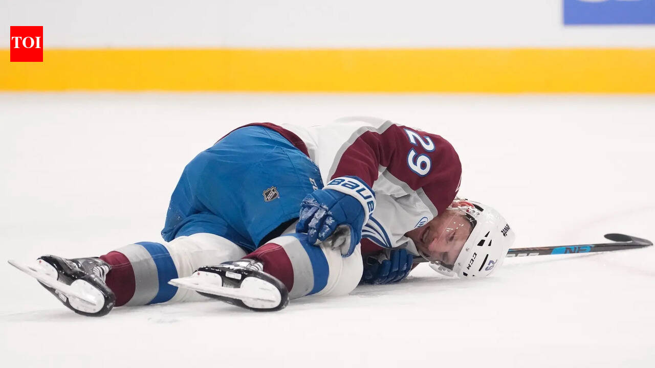 Colorado Avalanche forward Nathan MacKinnon suffers concerning injury during NHL Western Conference Final NHL Game 3 against Vegas Golden Knights