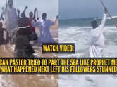Watch video: African pastor tried to part the sea like Prophet Moses, what happened next left his followers stunned