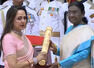 Hema Malini accepts Dharmendra's posthumous Padma Vibhushan; Ahana breaks down