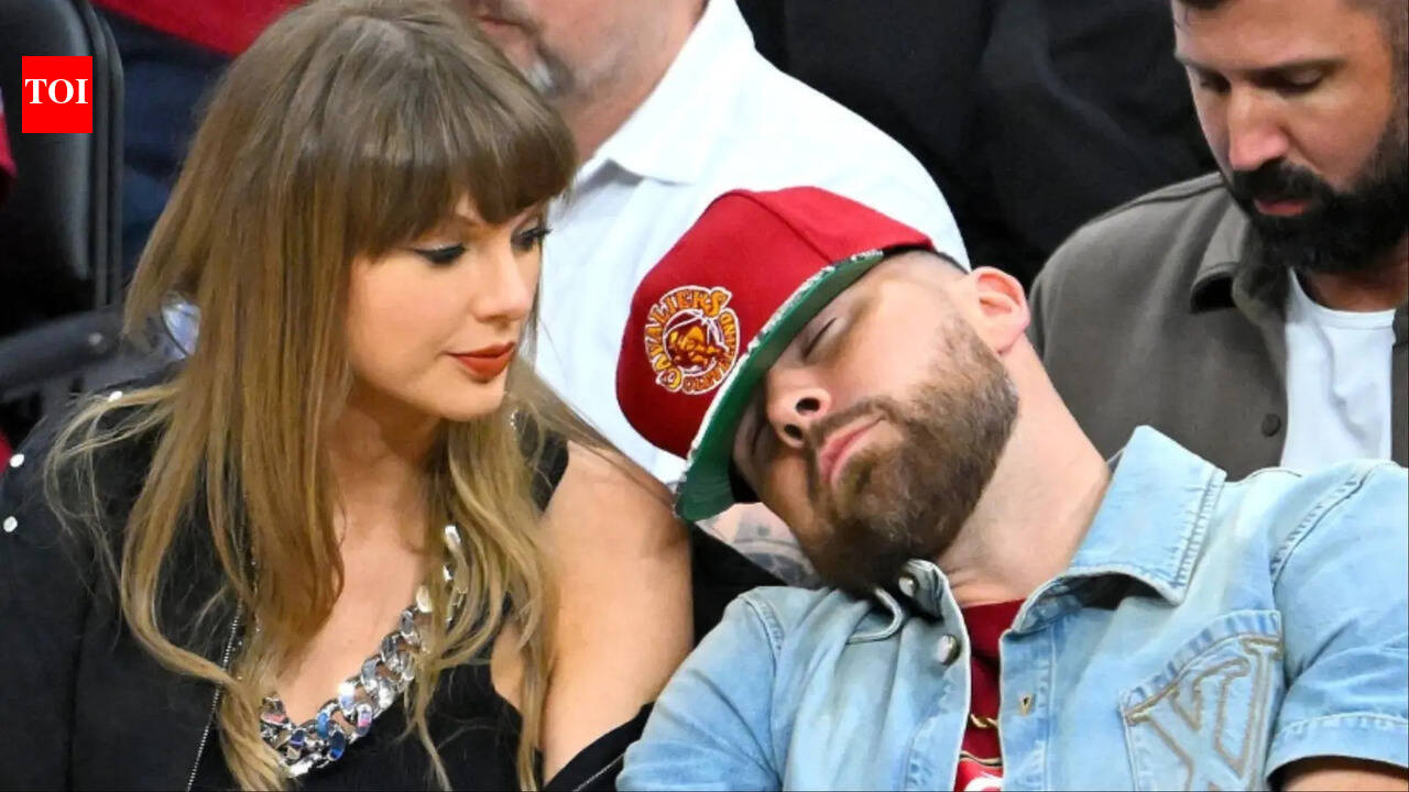 Travis Kelce’s beer chugging incident on jumbotron during NBA game labeled red flag for Taylor Swift