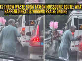 Tourists throw waste from taxi on Mussoorie route; what happened next is winning praise online