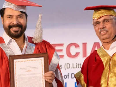 Mammootty receives third doctorate honour; misses Padma Awards