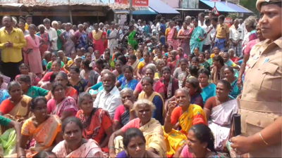 Massive protest against TVK functionaries over extortion, threat charges