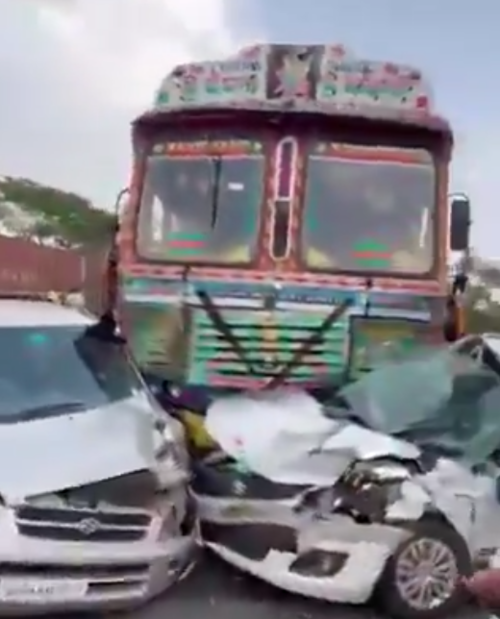 6 hurt, 9 vehicles damaged in freak mishap