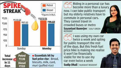Fourth fuel price hike in 11 days stretches household budgets